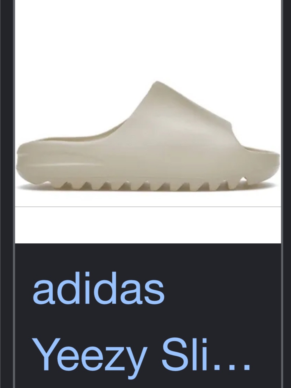 Adidas Yeezy Slide Sandal in Bone